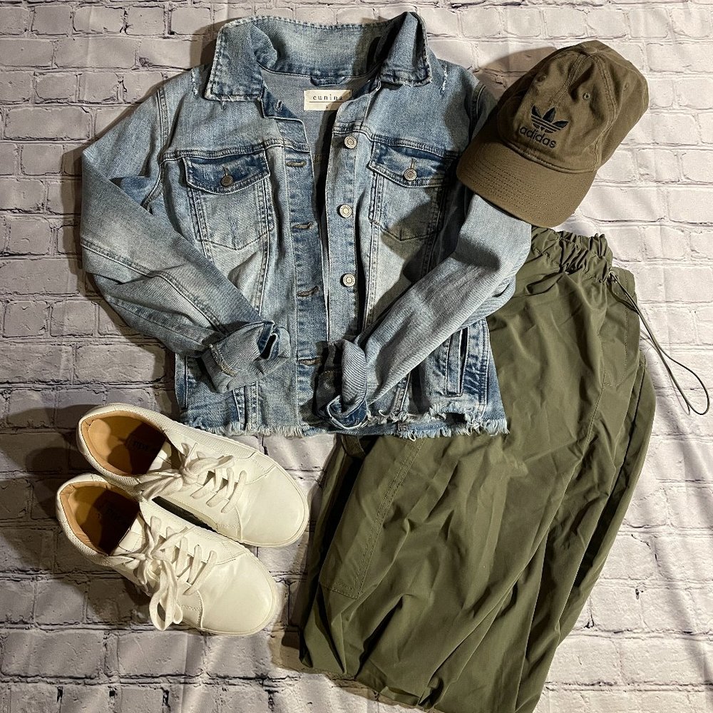 Blue, Eunina, Denim Jacket, Size L